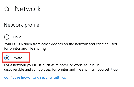 Pilih opsi Pribadi. Perbaiki Akun Pengguna Nvidia Terkunci