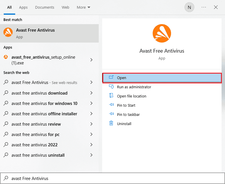 ouvrez Avast Antivirus. Réparer Avast continue de s'éteindre