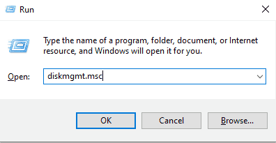 dalam menjalankan perintah ketik diskmgmt.msc. Perbaiki Masalah Hard Disk di Windows 10