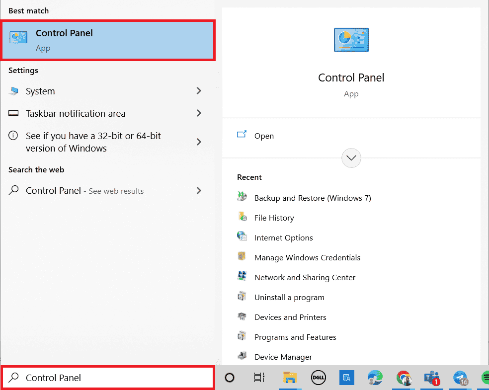 buka Panel Kontrol