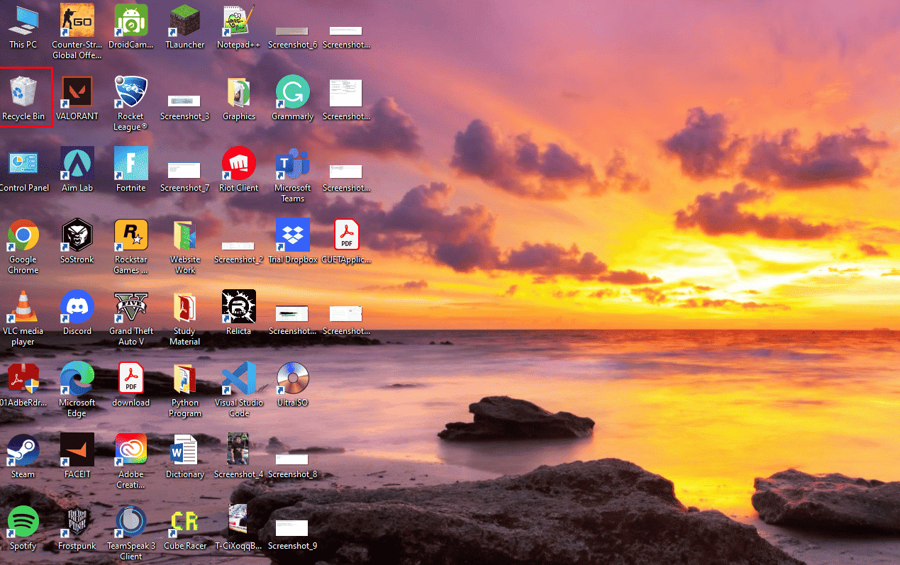 Luncurkan Recycle Bin di perangkat Windows Anda