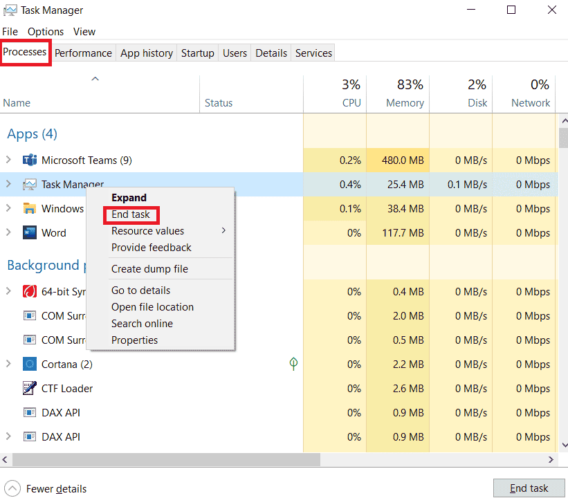 Fare clic con il pulsante destro del mouse sul programma con il maggiore utilizzo della CPU nella scheda Processi e fare clic su Termina attività. Cos'è l'Interruzione orologio