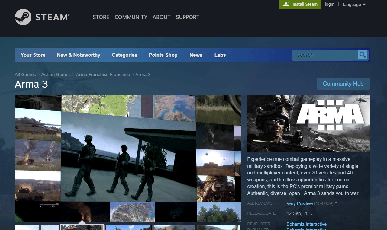 Arma 3 pe Steam | Remediați eroarea de memorie de referință Arma 3 în Windows 10