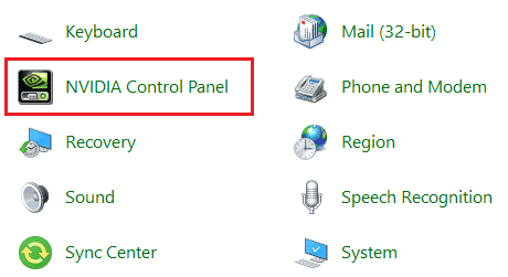 Faceți clic pe Panoul de control NVIDIA | Remediați eroarea de memorie de referință Arma 3 în Windows 10