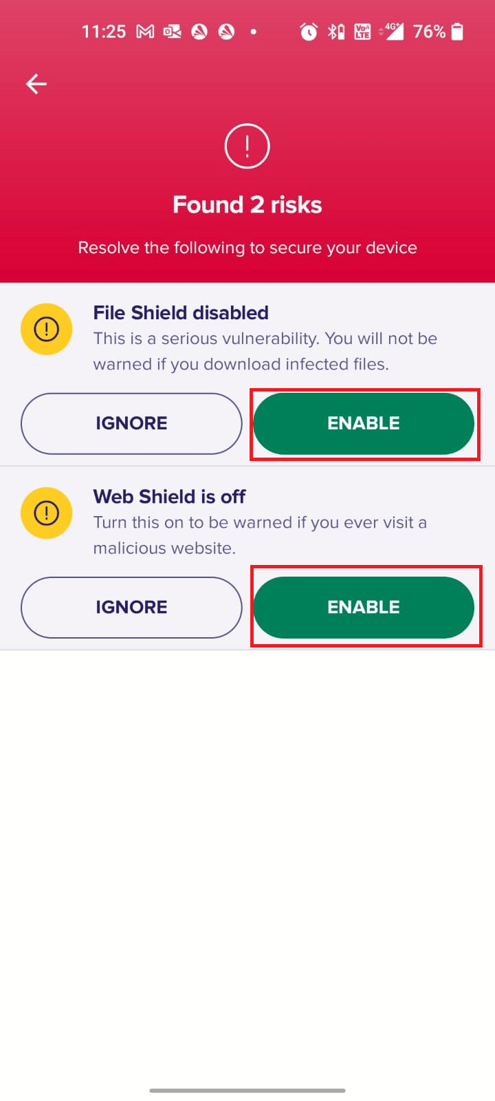 アプリがデバイスを完全にスキャンし、完了したら待つ| AndroidのGooglePlayエラーコード495を修正