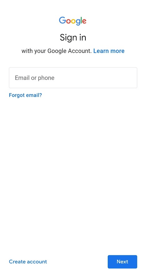 サインインして、正しいアカウントのクレデンシャルを使用して目的のGoogleアカウントを再度追加します