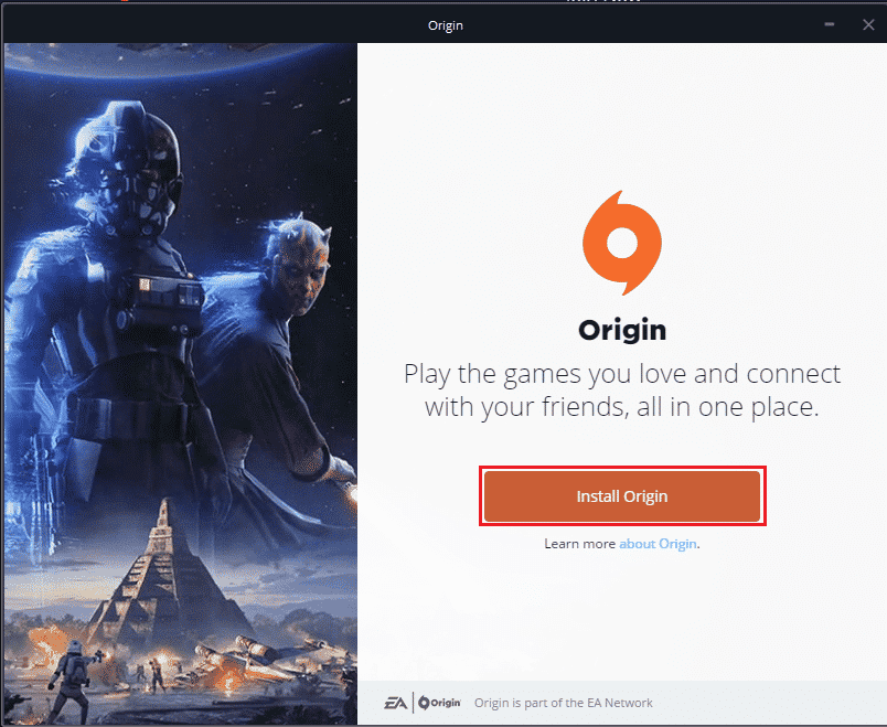fare clic su Installa origine. Correggi l'errore Origin 0xc00007b in Windows 10