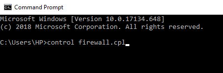 使用命令提示符禁用 Windows 10 防火墙