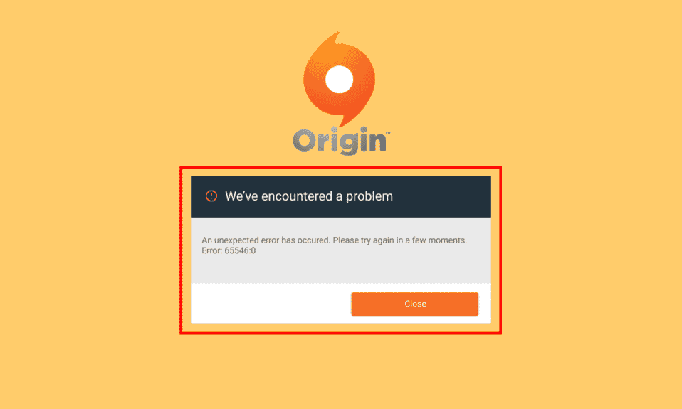 Perbaiki Kesalahan Asal 65546:0 di Windows 10