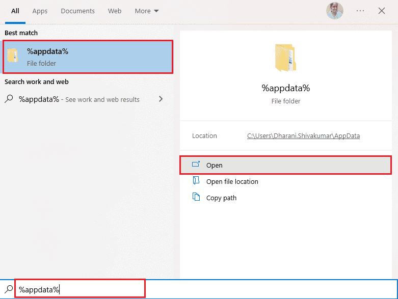 buka folder AppData Roaming