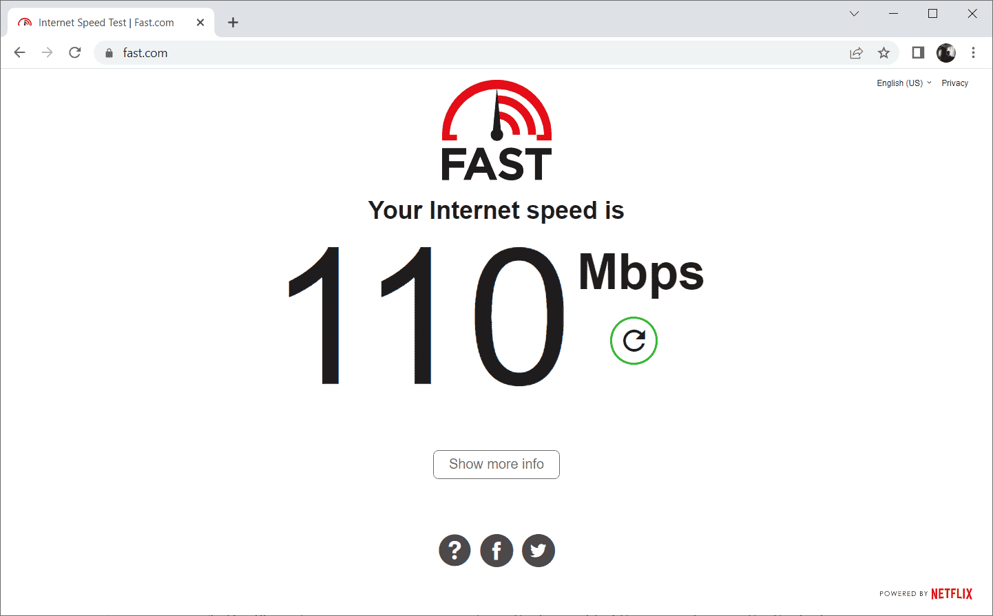 Tes Kecepatan untuk memeriksa kecepatan internet