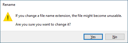 Konfirmasikan prompt dengan mengklik Ya