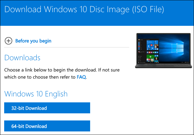 64ビットバージョンのWindows10をダウンロードします。