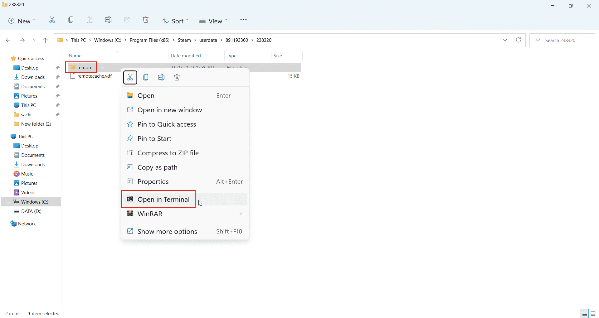 klik kanan remote dan klik open in terminal atau open in powershell. Cara Membuat Steam Hapus Simpanan Cloud