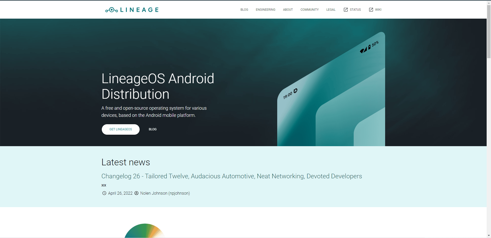 LineageOS resmi web sitesi