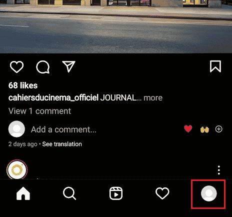 右下隅からプロフィールアイコンをタップします|誰かが複数のInstagramアカウントを持っているかどうかを確認する方法