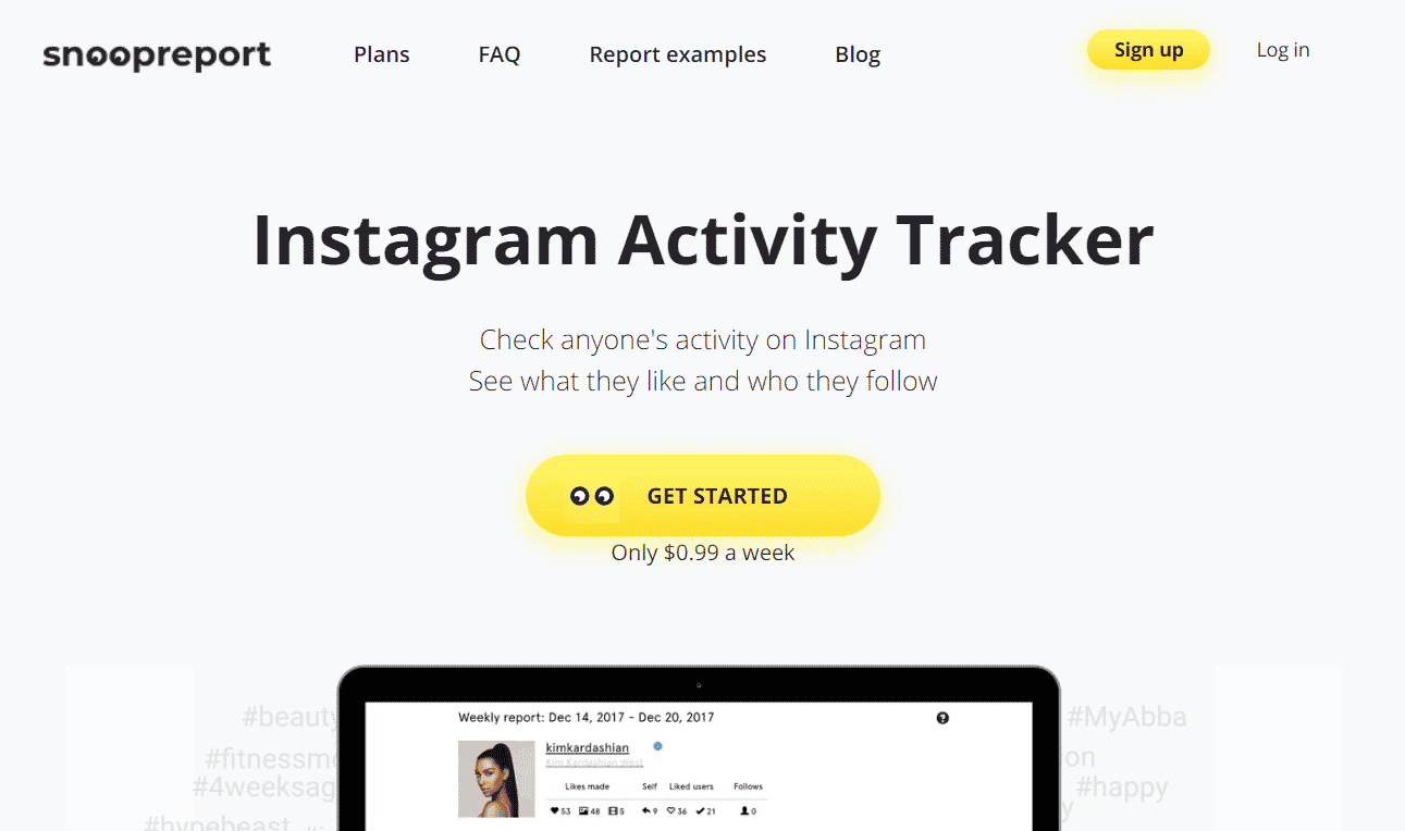 SnoopreportWebサイトのホームページ|誰かが複数のInstagramアカウントを持っているかどうかを確認する方法
