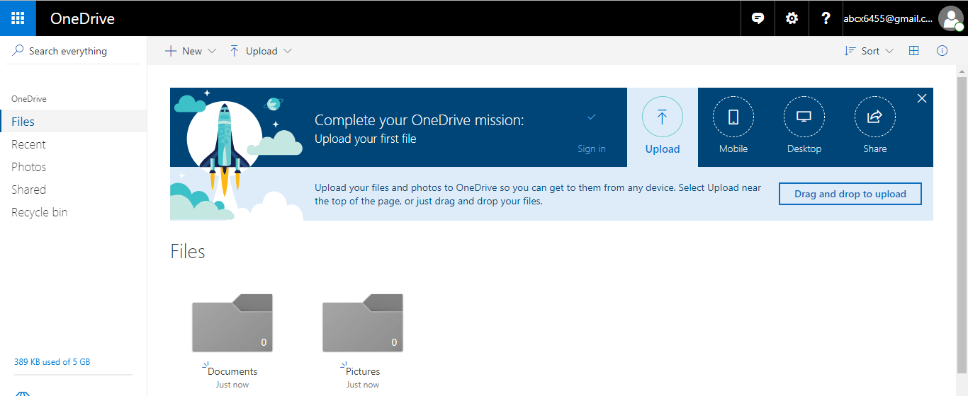 将创建 OneDrive 帐户 |如何在 Windows 10 上使用 OneDrive