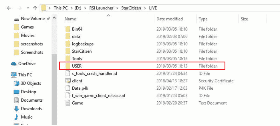 FOLDER PENGGUNA RSI Launcher CD Program Files Roberts Space Industries StarCitizen