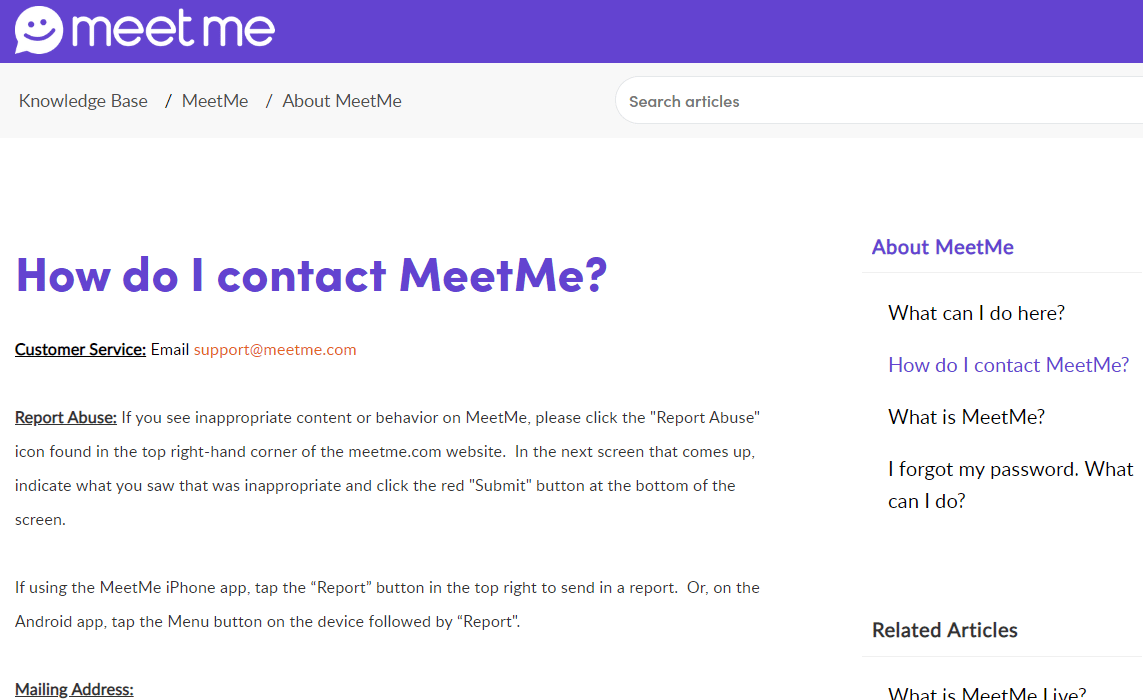 Dukungan Pelanggan MeetMe