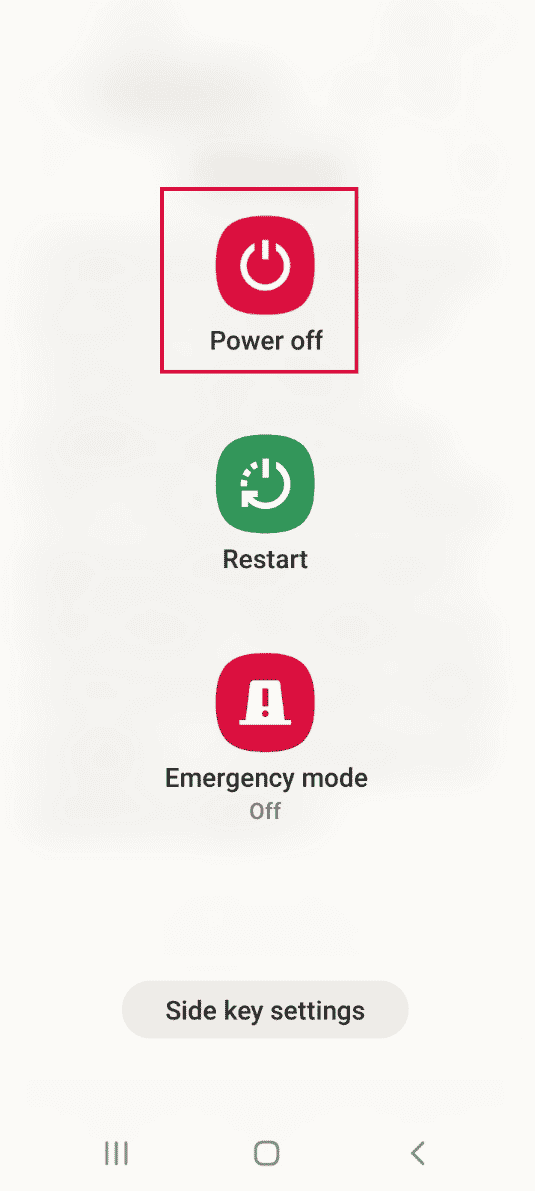 側面の電源ボタンを長押しし、電源オフボタンを長押しします。 AndroidでストレージTWRPをマウントできない問題を修正