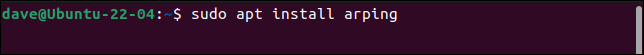 Ubuntuにarpingをインストールする