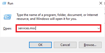 tastați services.msc și apăsați Enter. Remediați blocarea Witcher 3 pe Windows 10