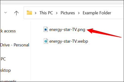 Una versión PNG del WEBP guardada en la misma carpeta.