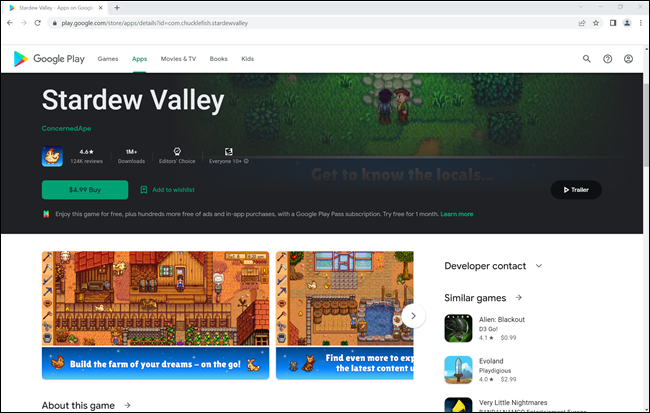 Stardew Valley en Google Play Store.