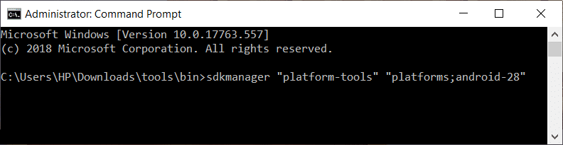 CMDを使用してWindows10にSDKコマンドラインをインストールする| Windows10にADBをインストールする