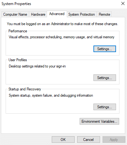 検索バーで検索してシステムの詳細設定を開きます| Windows10にADBをインストールする