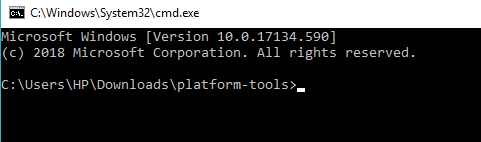 パスボックスにcmdと入力してコマンドプロンプトを開き、Enterキーを押します| Windows10にADBをインストールする