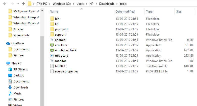 解凍したフォルダを開く| Windows 10にADB(Android Debug Bridge)をインストールする