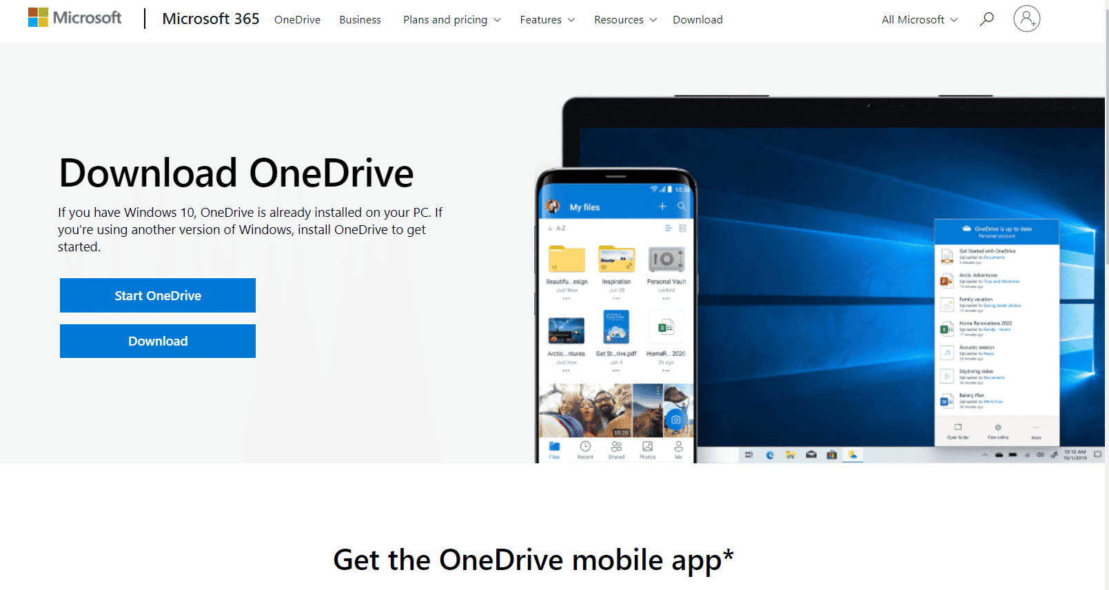 télécharger la page onedrive. Correction de l'erreur OneDrive 0x8004de40 dans Windows 10