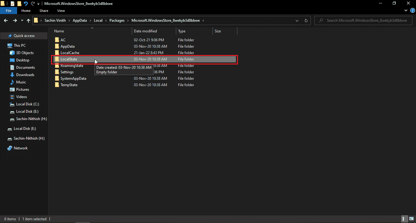 fare clic su stato locale. Correggi il codice di errore 0x80d0000a in Windows 10