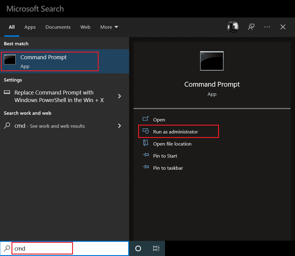 Avvia il prompt dei comandi