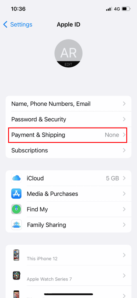 tocca l'opzione di pagamento e spedizione. Risolto il problema con l'impossibilità di installare GarageBand su iOS