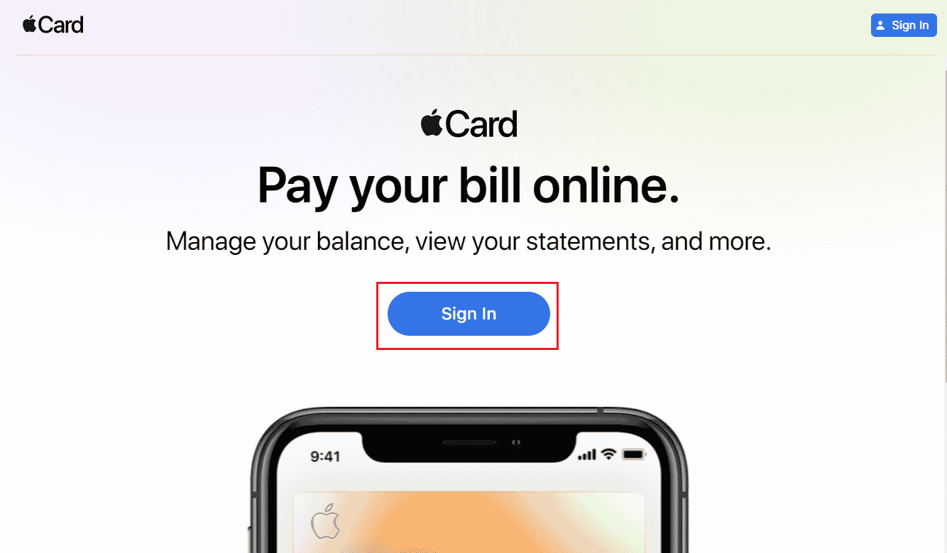 ブラウザで Apple Card の Web サイトにアクセスし、[サインイン] をクリックします。 Apple IDからクレジットカードを削除する方法