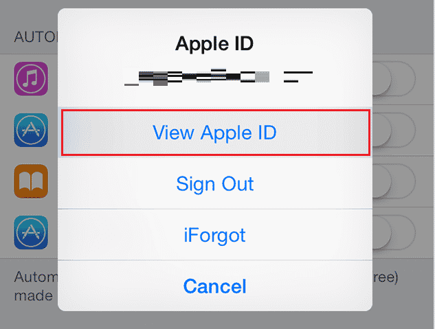Apple IDをタップ - Apple IDを表示