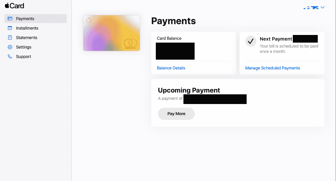 Web 用の Apple Card アカウント ダッシュボード | Apple IDからクレジットカードを削除する方法