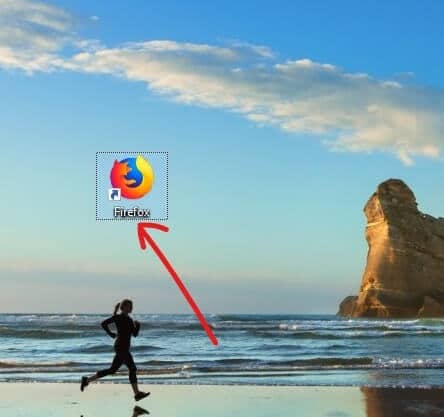 アイコンをクリックしてMozillaFirefoxを開きます
