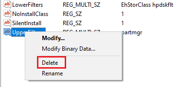 Выберите Удалить