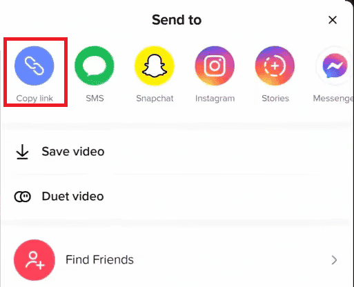 Tocca Condividi e tocca Copia collegamento | Come salvare il tuo video su TikTok senza pubblicare