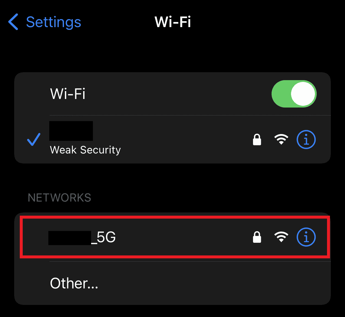 Appuyez sur une nouvelle connexion