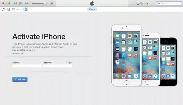 Activer l'iPhone via iTunes