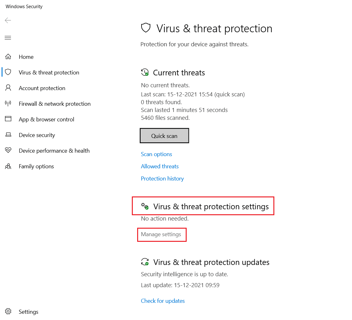 설정 관리를 클릭합니다. Visual Studio 액세스가 거부된 프로그램을 시작할 수 없는 문제 수정