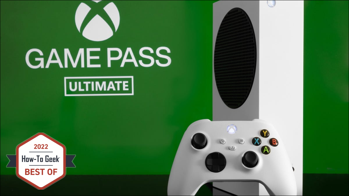 Xbox Series S の Xbox Game Pass ロゴ