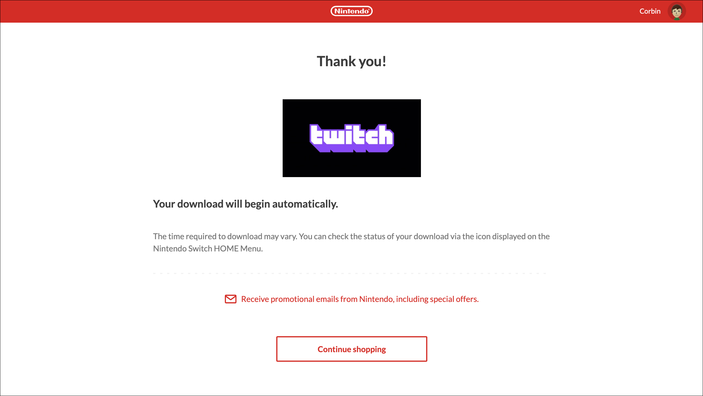 Покупка игры в Nintendo eShop