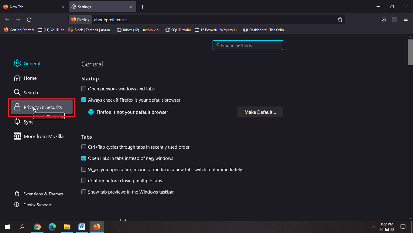 Klik Privasi dan Keamanan. Kenapa Facebook Saya Tidak Update