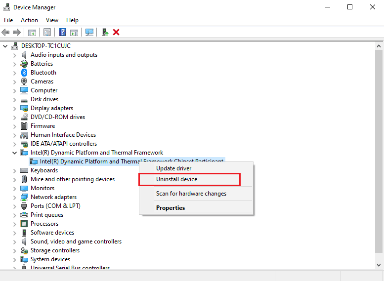 デバイスをアンインストールします。お使いのデバイス用の Windows のドライバーが見つかりましたが、エラーが発生した問題を修正しました